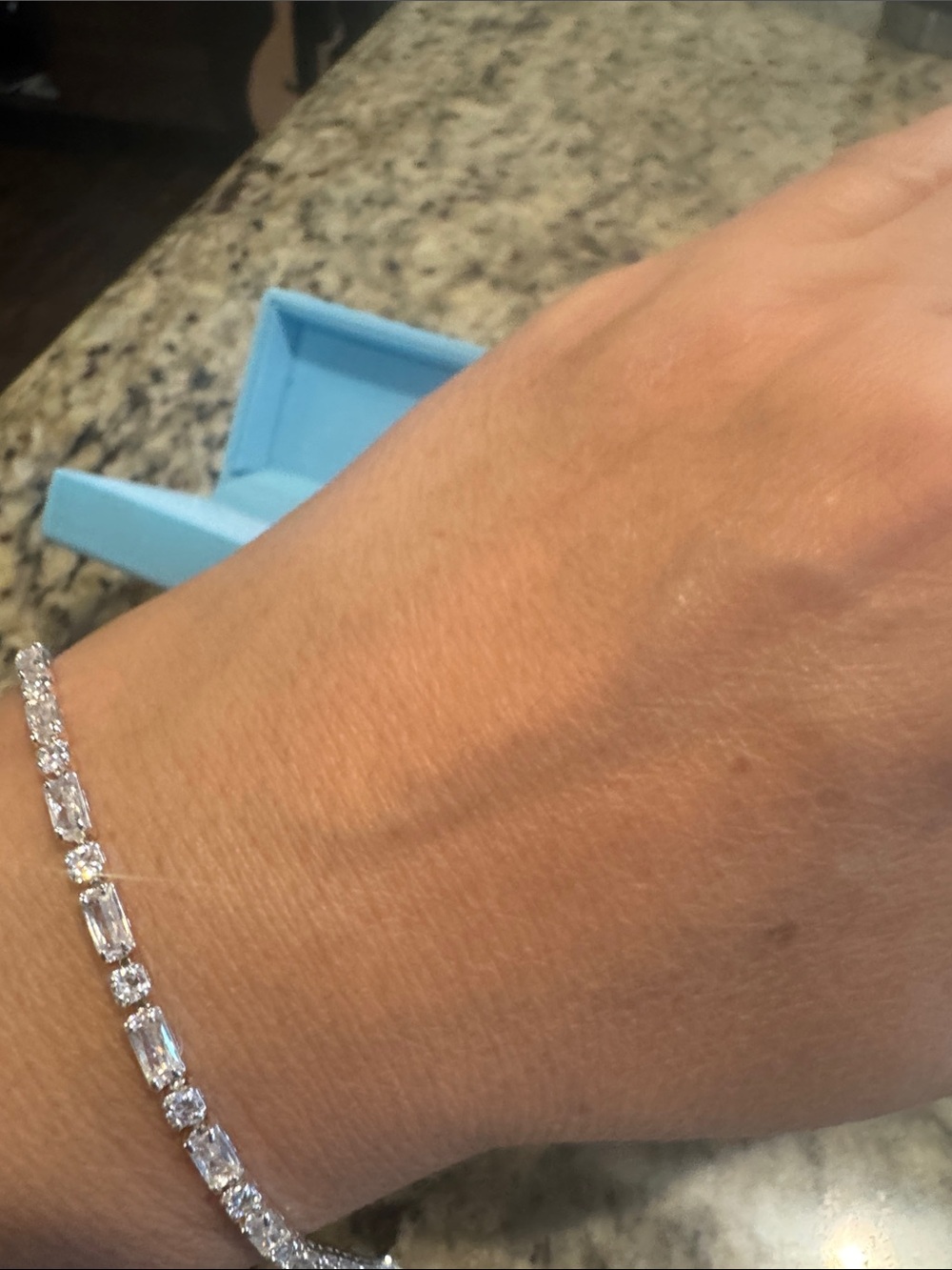 Sparkling Rose Gold Tennis Bracelet - Clear Cubic Zirconia